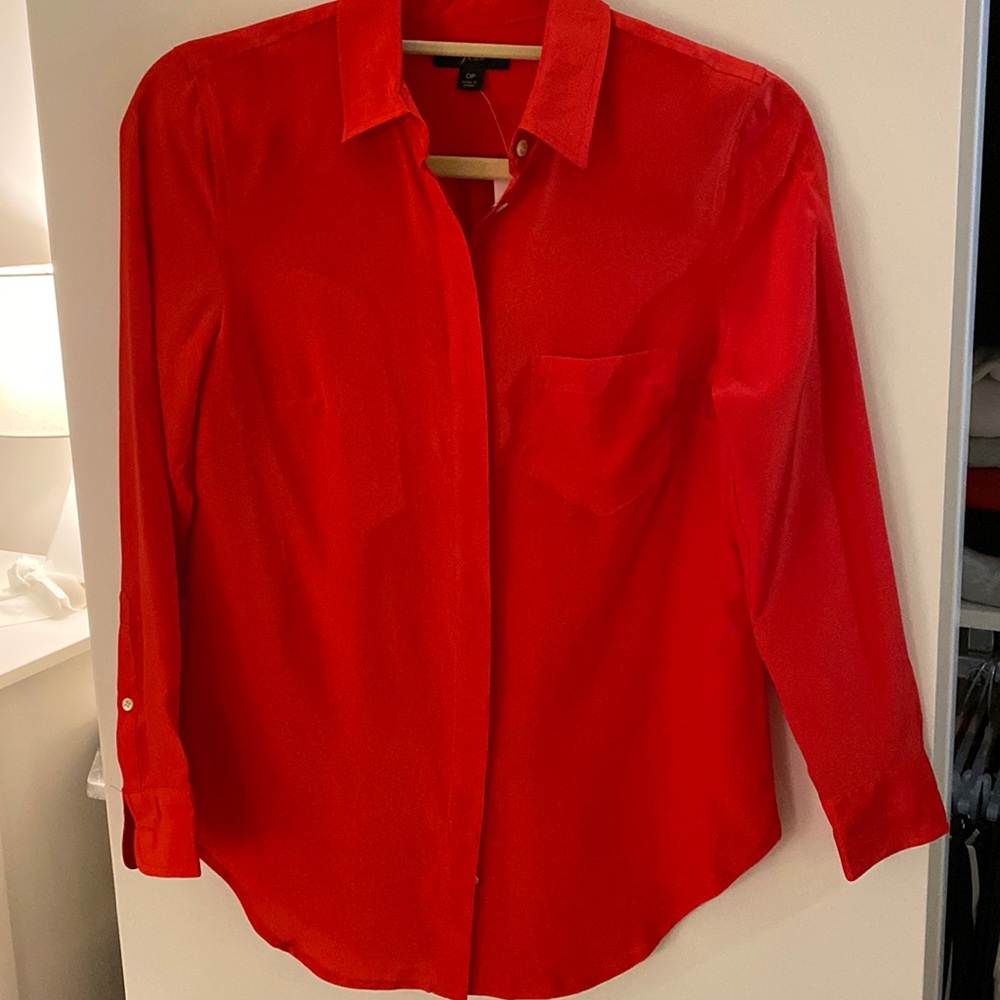 Jcrew Silk Button Up Shirt